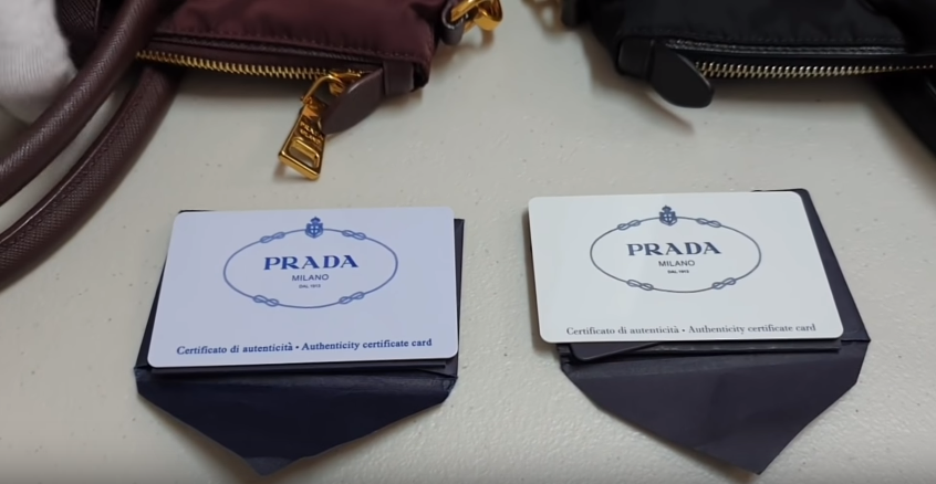 do prada bags come with authenticity cards