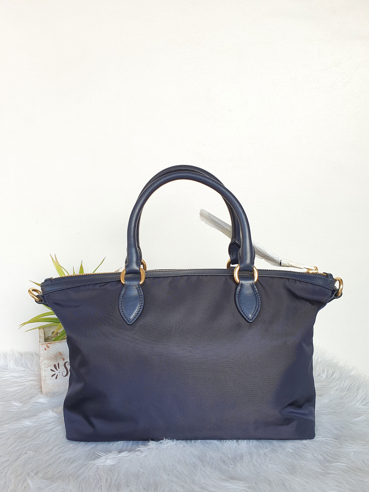 Brand New Prada Nylon 2 Way Bag Navy Blue | Mommy Micah - Luxury Bags ...