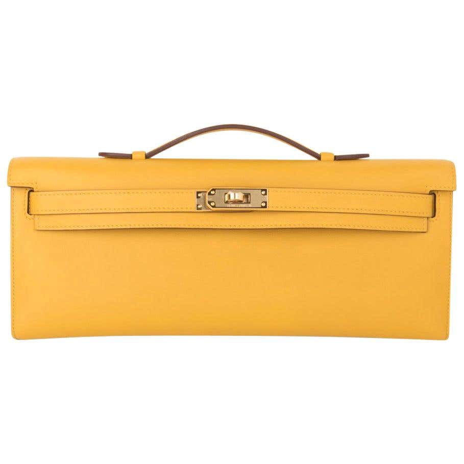 Hermes Jaune D' Or/Orange Canvas and Leather Herbag Zip 39 Bag For Sale at  1stDibs