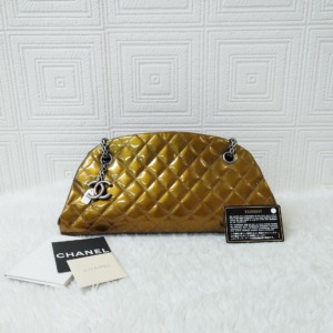 Chanel Gold Patent Bowling Bag
