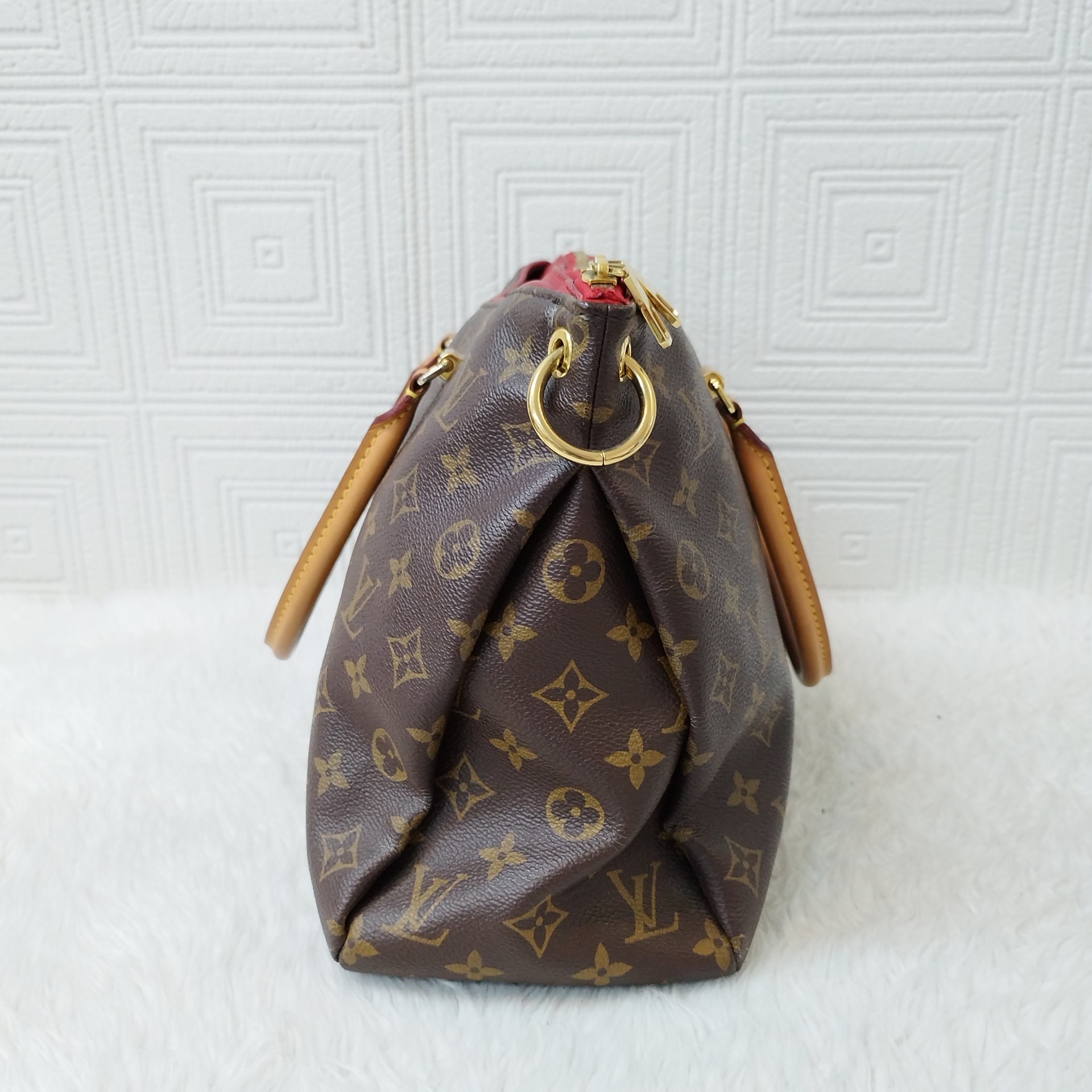 LV Monogram Pallas Red Two Way Bag  Mommy Micah - Luxury Bags Trusted  Seller Philippines