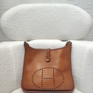 Hermes Brown Leather Evelyn