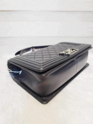 Chanel Le Boy Black Old Medium Ruthenium Hardware Series 20