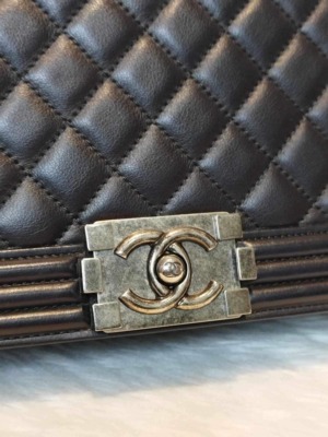 Chanel Le Boy Black Old Medium Ruthenium Hardware Series 20