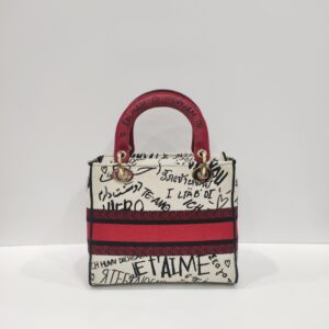 christian dior lady d lite graffiti amour medium canvas