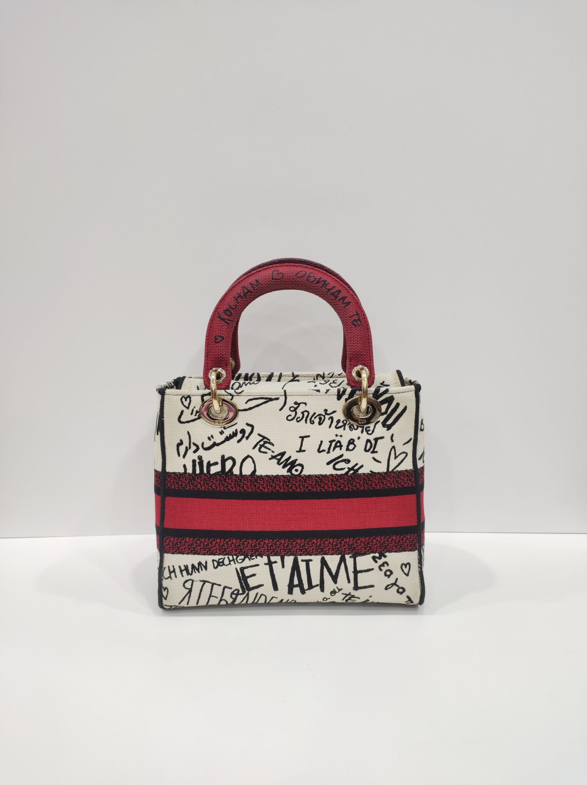 christian dior lady d lite graffiti amour medium canvas christian dior lady d lite graffiti amour medium canvas