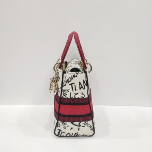 christian dior lady d lite graffiti amour medium canvas