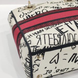 christian dior lady d lite graffiti amour medium canvas