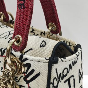 christian dior lady d lite graffiti amour medium canvas