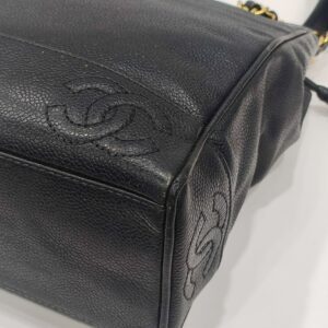chanel black triple cc long chain shoulder bag ghw series 4