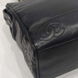 chanel black triple cc long chain shoulder bag ghw series 4
