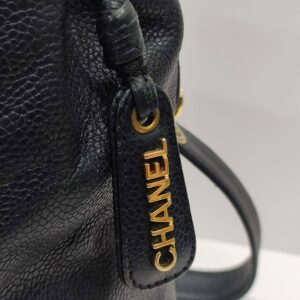 chanel black triple cc long chain shoulder bag ghw series 4