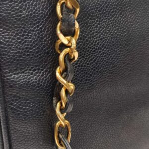 chanel black triple cc long chain shoulder bag ghw series 4