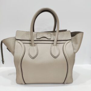 celine micro luggage beige tote bag