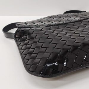 bottega veneta patent flap hobo bag