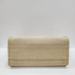 chanel small deauville beige shw microchipped