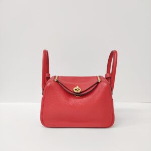kept unused hermes mini lindy red stamp d