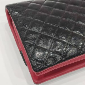 chanel black patent flap vintage bag ghw series 21