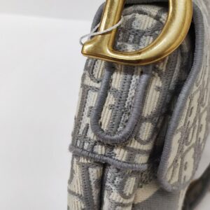 christian dior saddle medium gray ghw