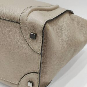 celine micro luggage beige tote bag