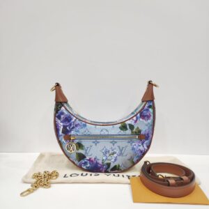 lv limited edition monogram garden toile loop pm bag microchipped