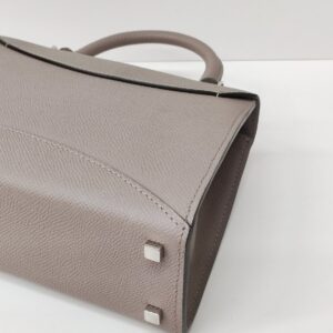 moynat mini gabrielle gray grained calfskin shw