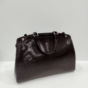 lv brea mm burgundy epi leather two way bag