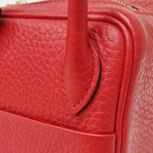 kept unused hermes mini lindy red stamp d