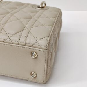 lady dior abc small light beige ghw
