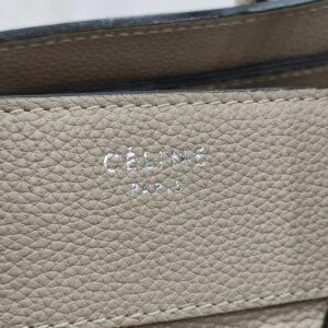 celine micro luggage beige tote bag