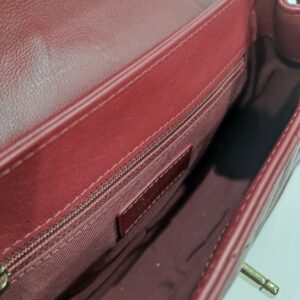 chanel red chevron quilted shoulder bag ghw series 26