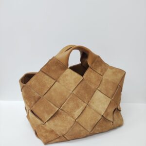 loewe suede woven basket bag tan ghw