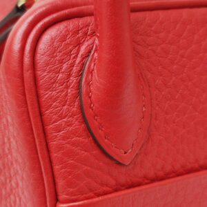 kept unused hermes mini lindy red stamp d