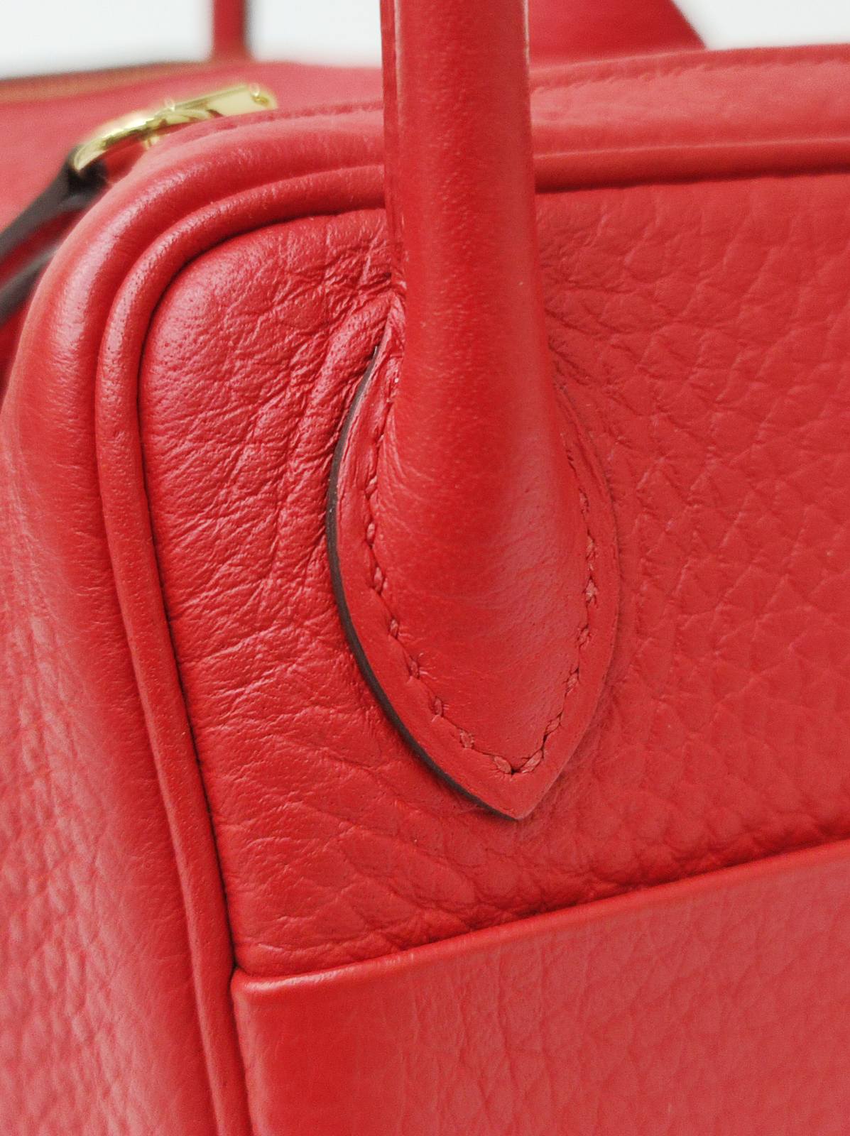 kept unused hermes mini lindy red stamp d kept unused hermes mini lindy red stamp d