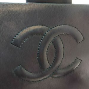 chanel vintage square flap black lambskin 24k ghw