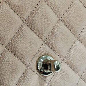chanel coco handle mini nude caviar leather ghw series 31