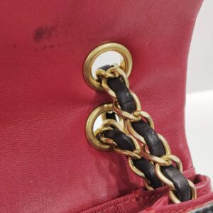 chanel black patent flap vintage bag ghw series 21