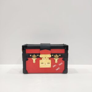 lv petite malle red epi leather ghw