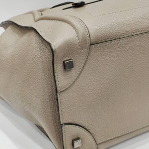 celine micro luggage beige tote bag
