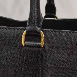 prada galleria saffiano black tote bag