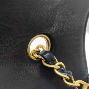 chanel vintage diana black ghw series 2