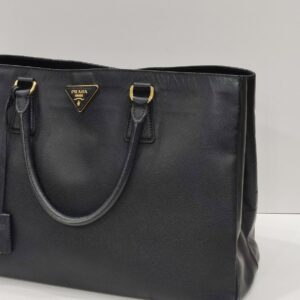 prada galleria saffiano black tote bag