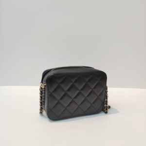 chanel camera bag caviar black ghw microchipped