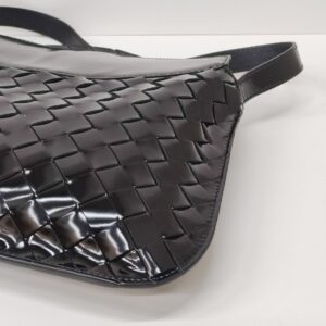 bottega veneta patent flap hobo bag