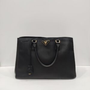 prada galleria saffiano black tote bag