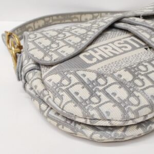 christian dior saddle medium gray ghw