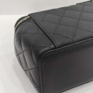 chanel black vanity long box caviar leather ghw series 31
