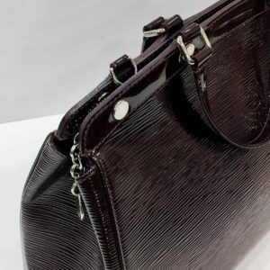 lv brea mm burgundy epi leather two way bag