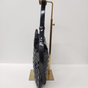 bottega veneta patent flap hobo bag