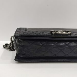 chanel leboy old medium black calfskin leather rhw series 19